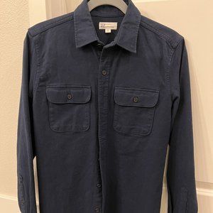 Gap Heavy Cotton Shirt Jacket - Navy Blue